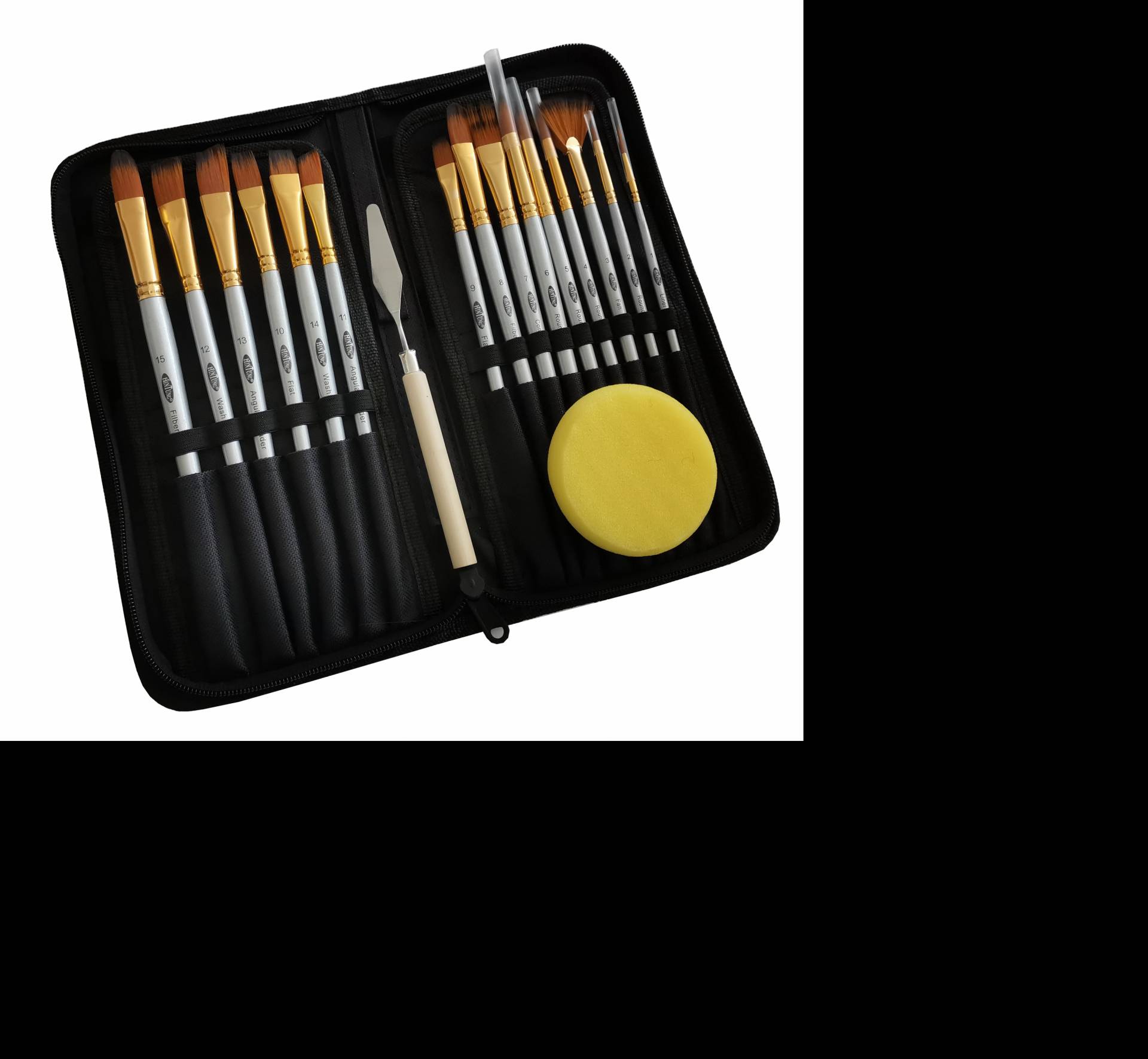 Amazon Hot Selling 17pcs Artist Drawing Brush Pen Set With Nylon Case