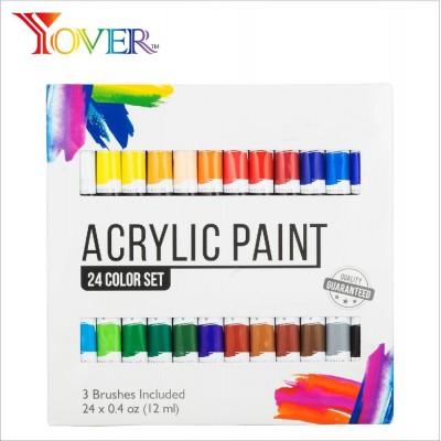 24pcs 12ml Acrylic Paint with Brush set